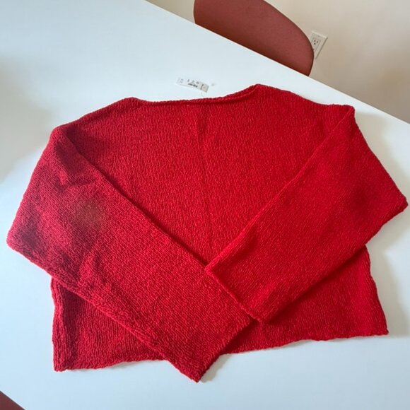 NWT Madewell boatneck pullover sweater - festival red - Picture 3 of 5